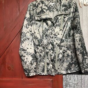 Maurices Floral Gray and White Jacket